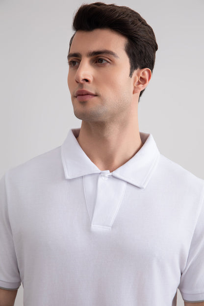 White Cruise Open Polo Shirt